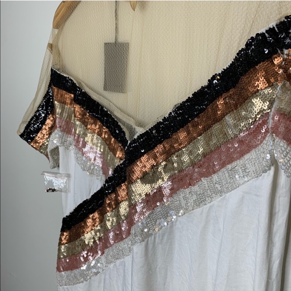 NWT NBD Mireya Sequin Mesh Short Sleeve Mini Dress - Picture 3 of 6